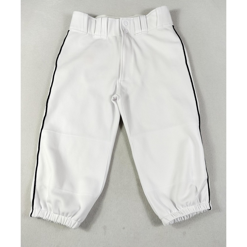 Marucci Baseball Pants Mens Small White Side Stripe Cropped Knicker Athletic‎